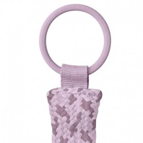 BIBS 9401111 PACIFIER BRAID čiulptuko pakabukas 100% GOTS ekologiška medvilnė Sky/Mauve
