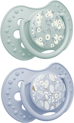 LOVI silikoniniai dinaminiai čiulptukai, Blossom Mėlyna, 0-3m, 2 vnt., 22/921boy
