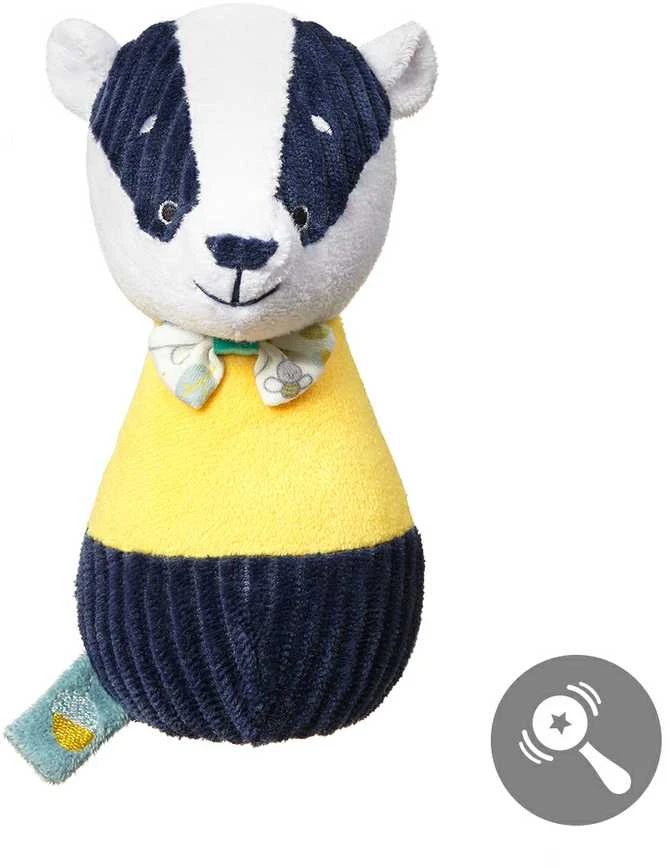 Baby Ono B.O.1437 Edukacinis žaislas-pliušinis boulingas BADGER EDMUND FRIENDS+ 2 puodeliai galvos plovimui NEMOKAMAI!