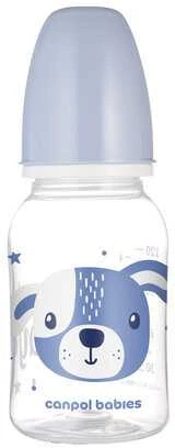 Canpolbabies CANPOL BABIES siauro kaklelio buteliukas CUTE ANIMALS, 120 ml, 11/851_blu