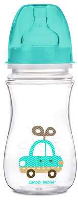 Canpolbabies CANPOL BABIES plataus kaklelio buteliukas EASYSTART, colorful animals, 3-6 mėn+, 240 ml, 35/206