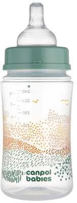Canpolbabies CANPOL MOUNTAINS plataus burnos buteliukas nuo pilvo dieglių 240 ml.