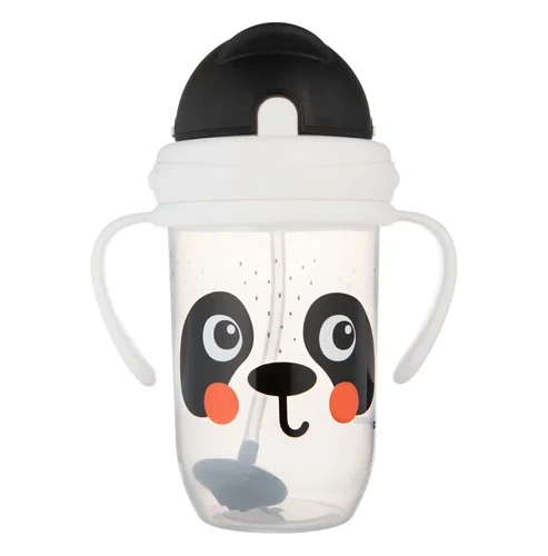 Canpolbabies CANPOL BABIES neišsipilanti gertuvė su šiaudeliu BABIESBOO PANDA, 270 ml, 56/617_whi