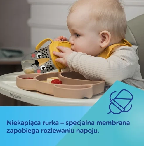 Canpolbabies CANPOL BABIES neišsipilanti gertuvė su šiaudeliu BABIESBOO PANDA, 270 ml, 56/617_whi
