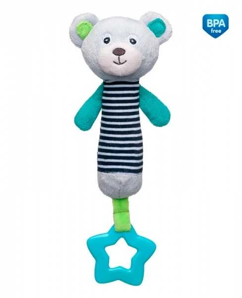 CANPOL BABIES minkštas žaislas su kramtuku Bears Pilkas 68/055_grey