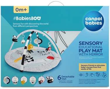Canpolbabies CANPOL 68/092 Sensorinis mokomasis kilimėlis su veidrodžiu BabiesBoo