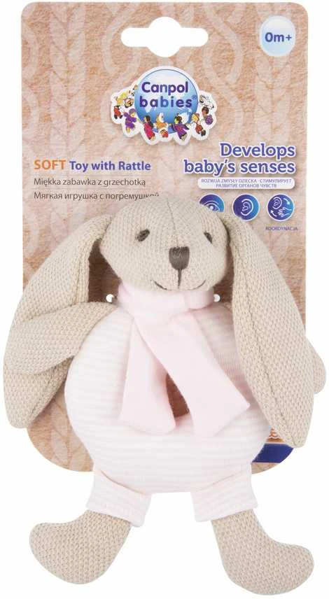 CANPOL 80/201 Minkštas barškutis Bunny rožinis