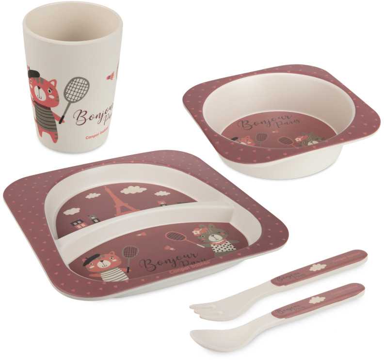 Canpolbabies CANPOL 9/227 Virtuvės reikmenų rinkinys 5 vnt. Bonjour Paris bordo