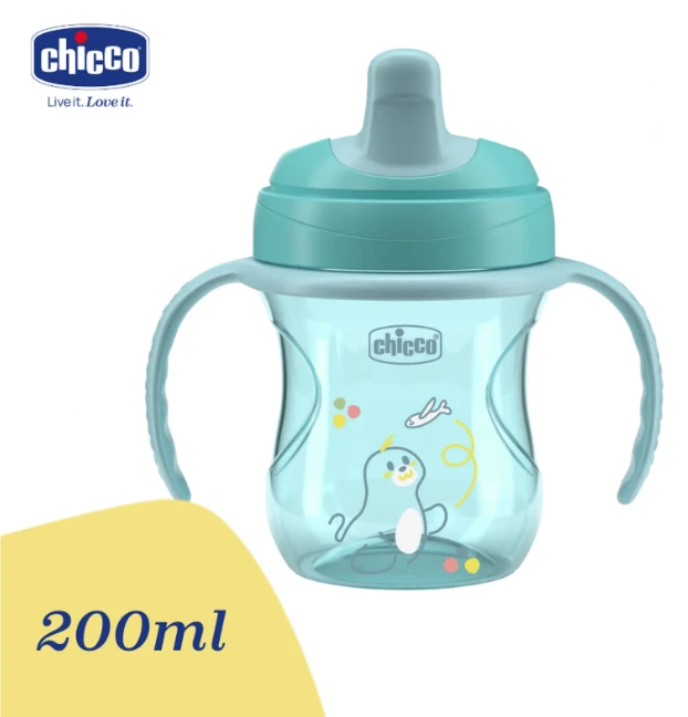Chicco Puodelis su twardym ustnikiem 200ml turkio 6m+