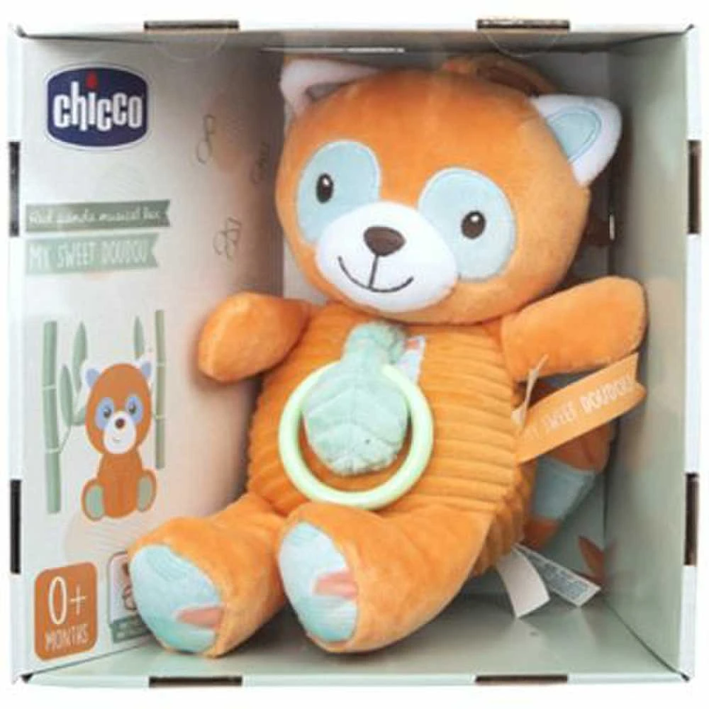 CHICCO 00011042000000 muzikinė dėžutė Panda raudona