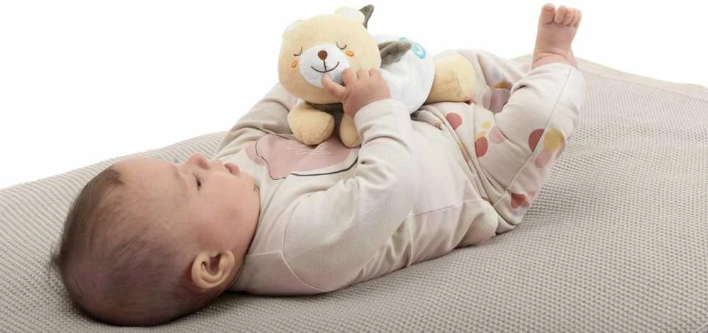 Chicco Meškiukas Warmth karšto vandens buteliukas ir pliušinis žaisliukas