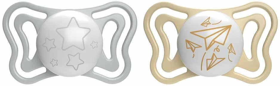 Chicco Raminantis čiulptukas lengvas silikoninis lumi 2vnt 6-16m