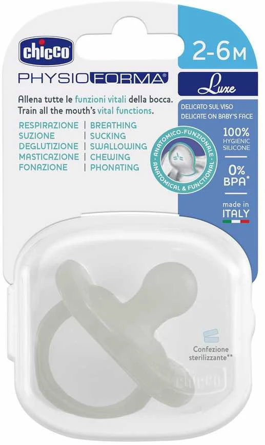 Chicco Čiulptukas nusiraminimui Soft Luxe pilka 2-6m