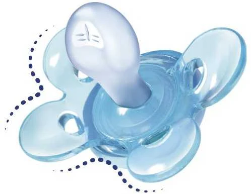 CHICCO Ortodontinis žindukas PHYSIO COMFORT su sterilizavimo dėklu, 6-12M, Iš "Mum effect" silikono