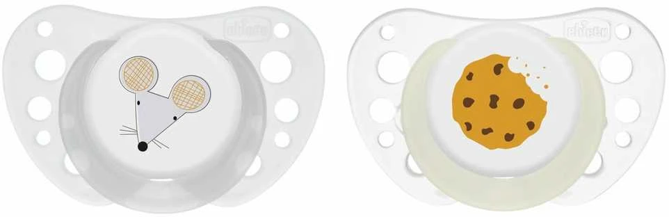 CHICCO 00075035440000 čiulptukas PF COMFORT AIR LUMI silikoninis 16-36m pilkas