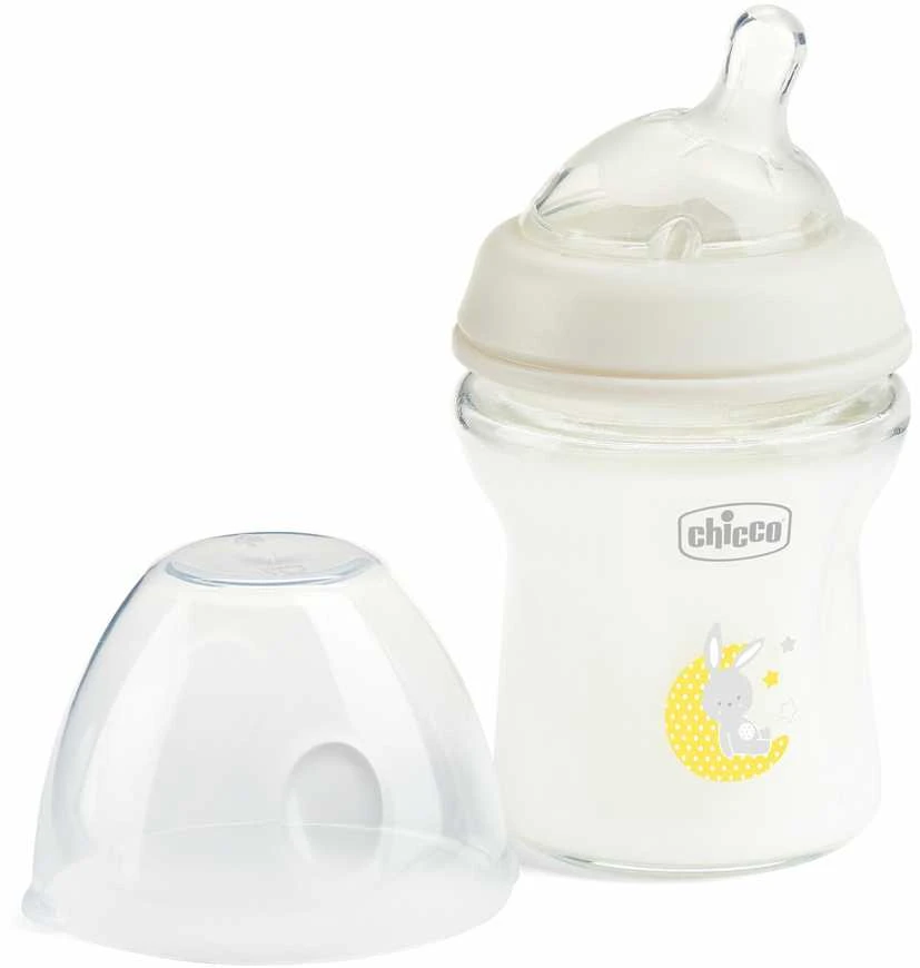 Chicco NaturalFeeling stiklinis buteliukas kūdikiui 150ml 0M+