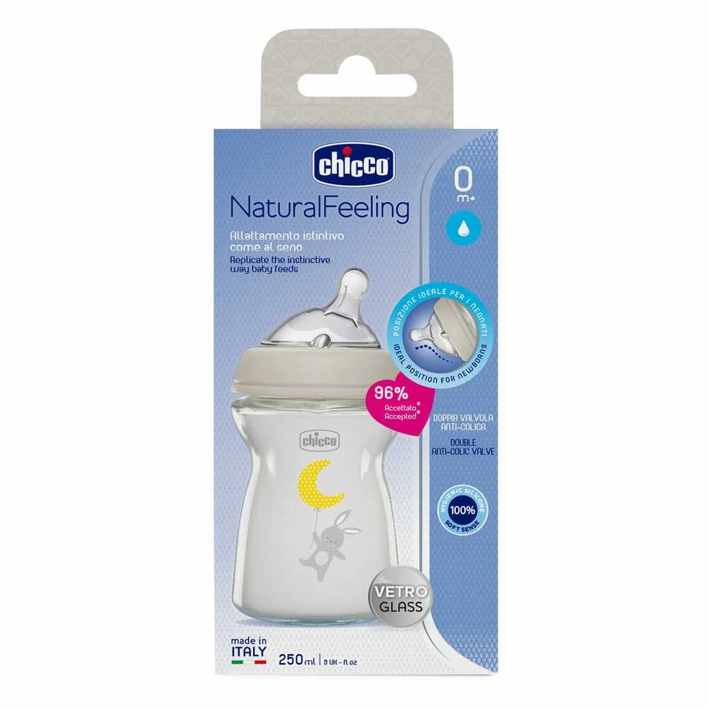Chicco Natural Feeling Crystal T silikoninis buteliukas buteliukas 250ml