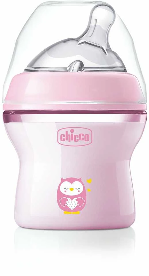 Chicco Buteliukas plastikowa NaturalFeeling rožinė 150ml 0m+