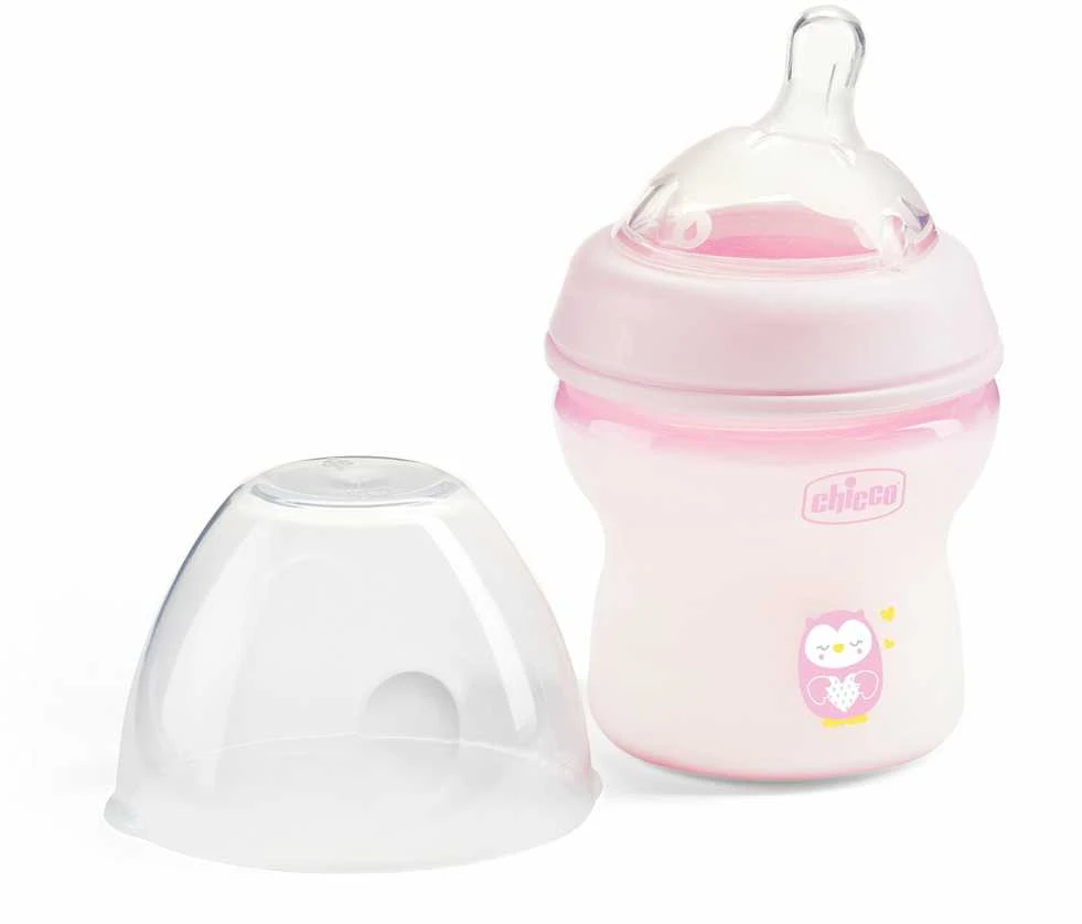 Chicco Buteliukas plastikowa NaturalFeeling rožinė 150ml 0m+