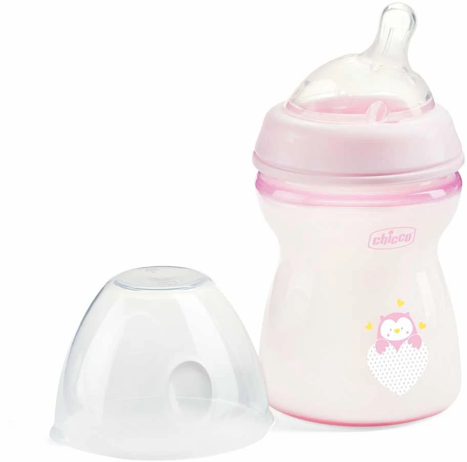 Chicco Buteliukas plastikowa NaturalFeeling rožinė 250ml 2m+