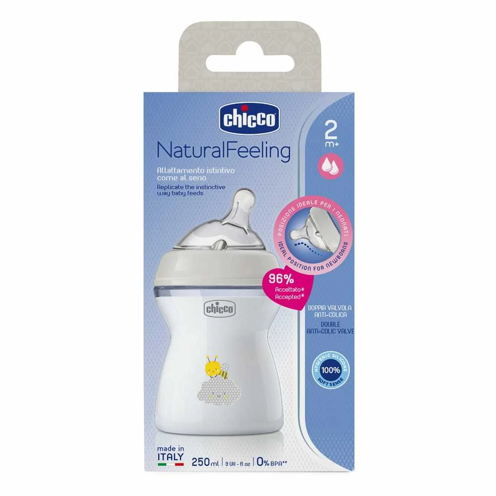 "Chicco" kūdikių buteliukas "Natural Feeling 2M+" 250ml