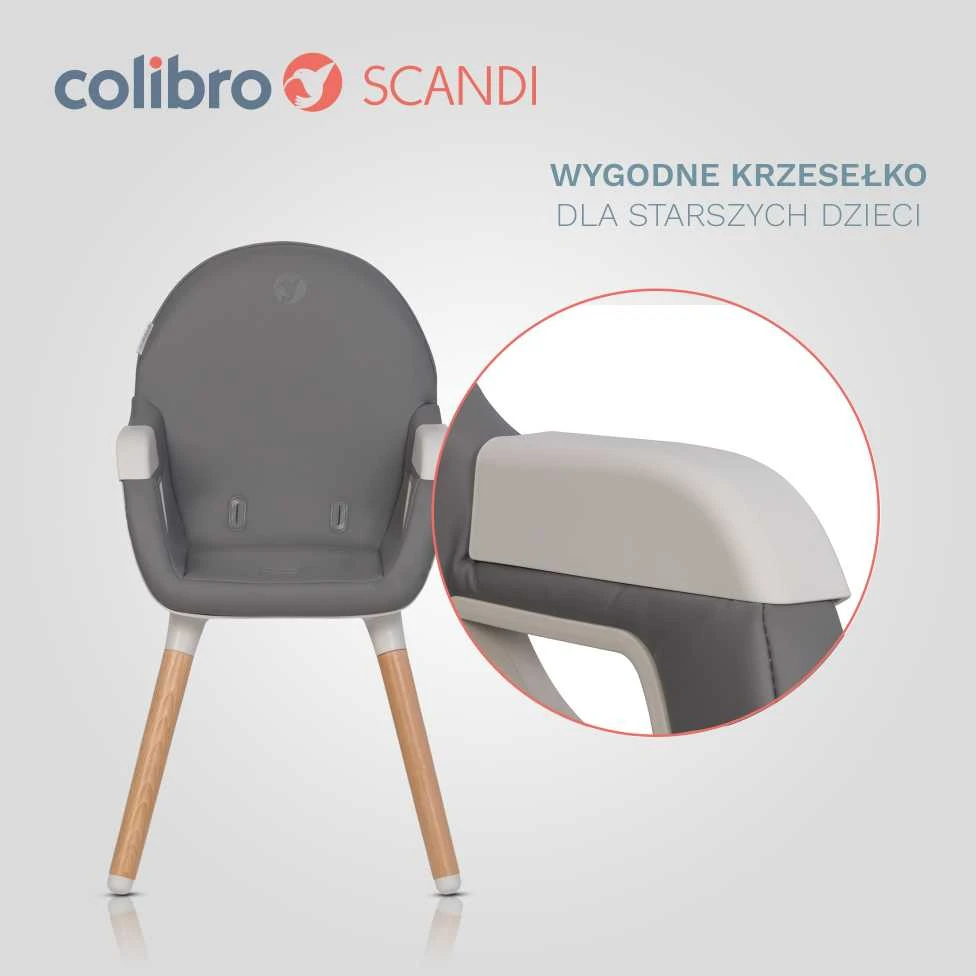 Maitinimo kėdutė Colibro Scandi, Onyx