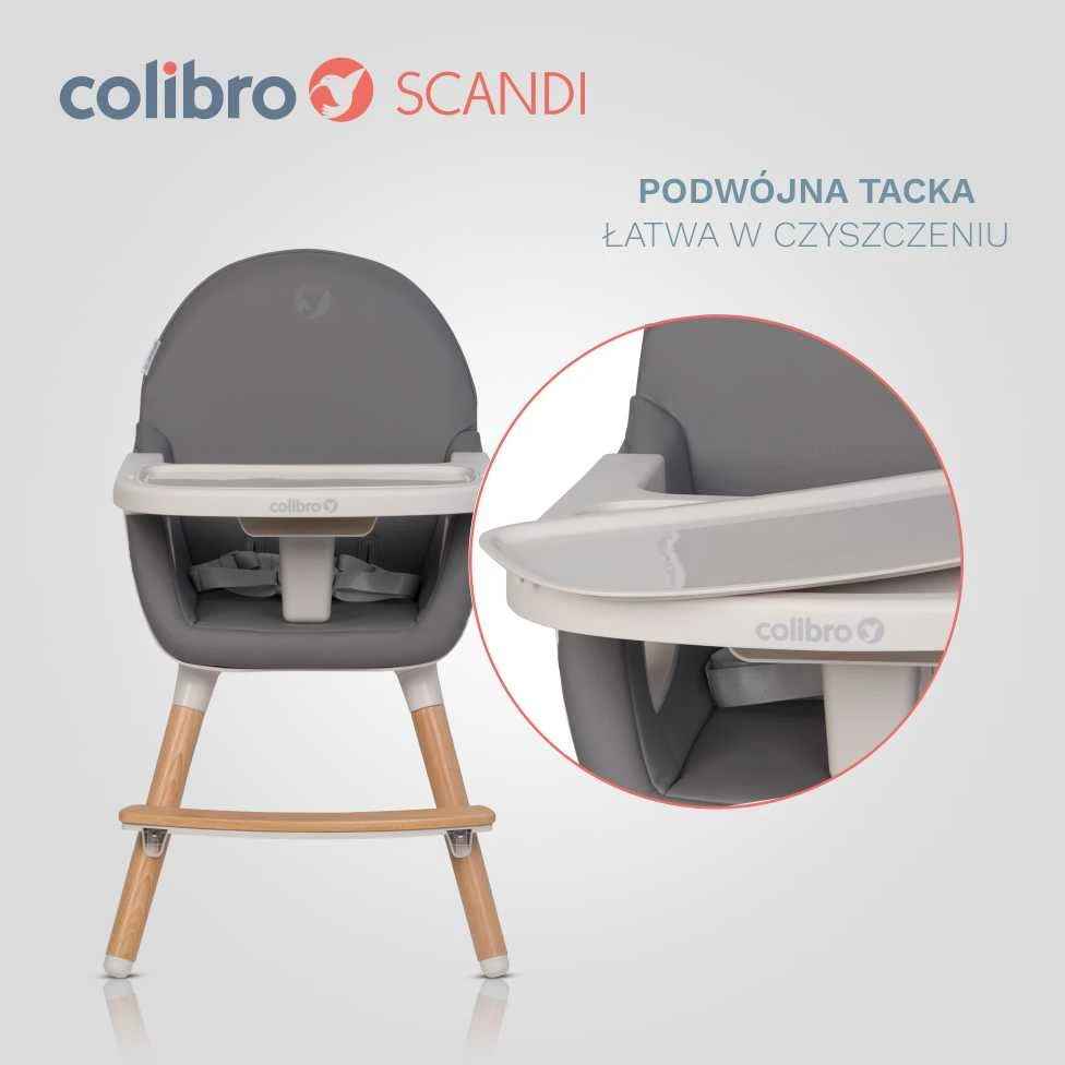 Maitinimo kėdutė Colibro Scandi, Onyx
