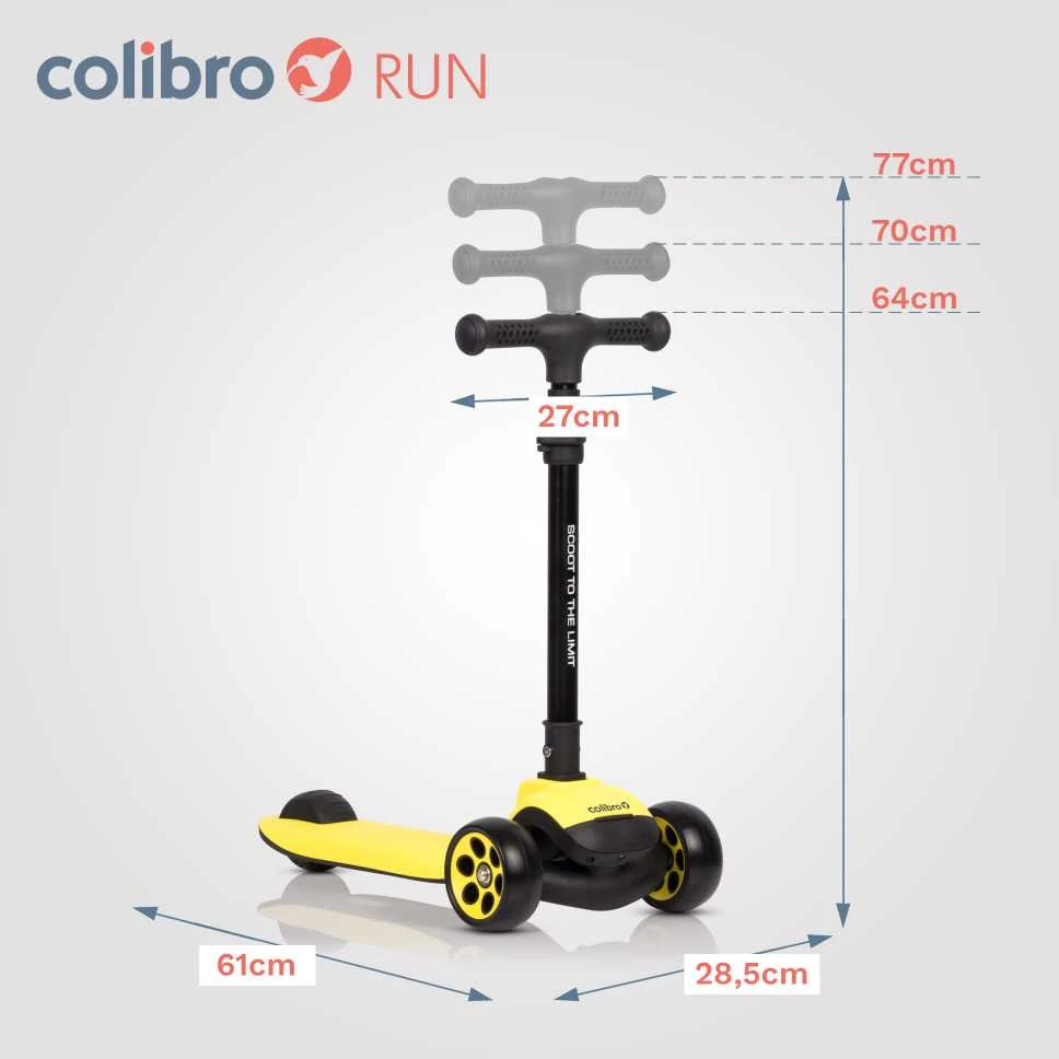 COLIBRO Vaikiškas paspirtukas RUN BANANA