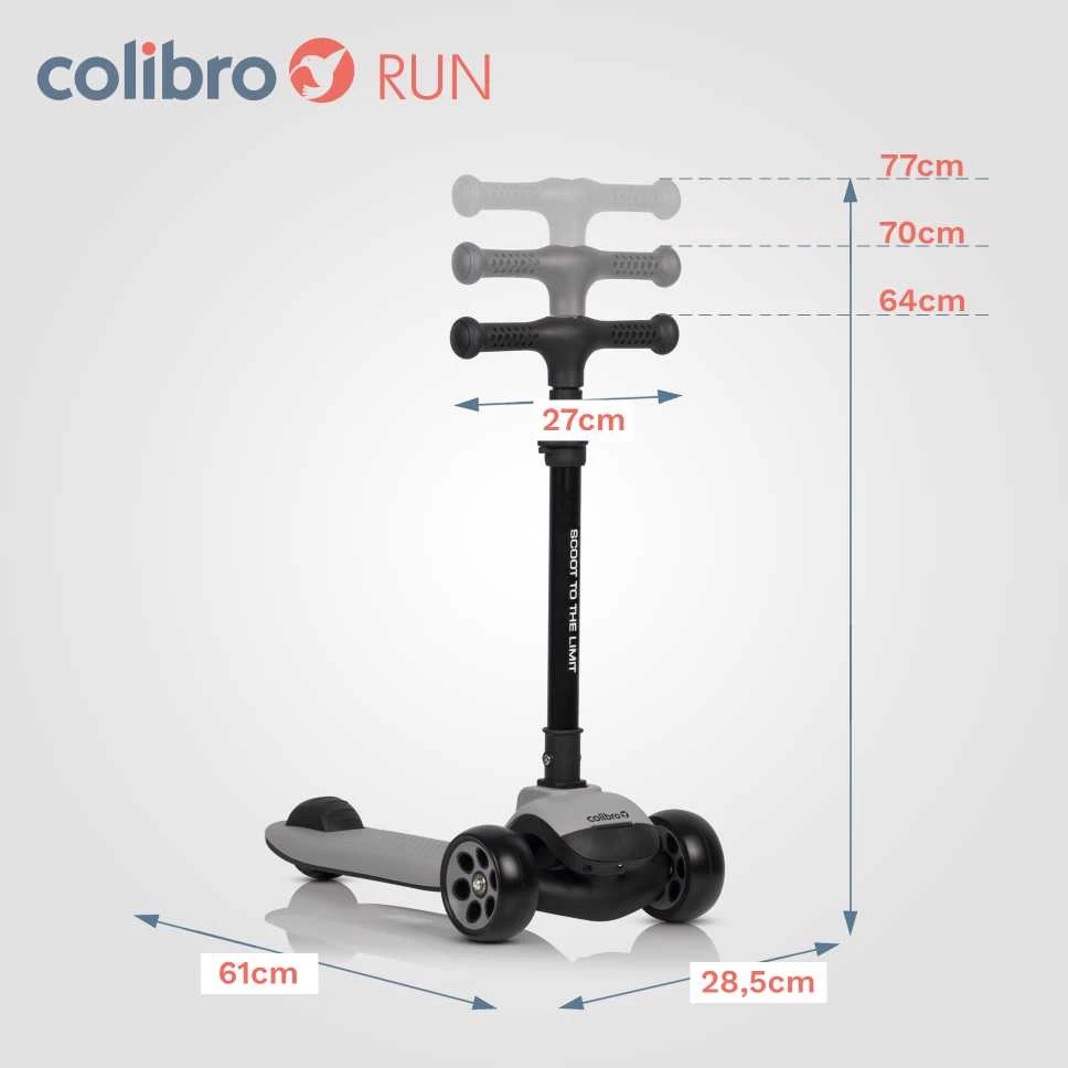 COLIBRO Vaikiškas paspirtukas RUN MAGNETIC