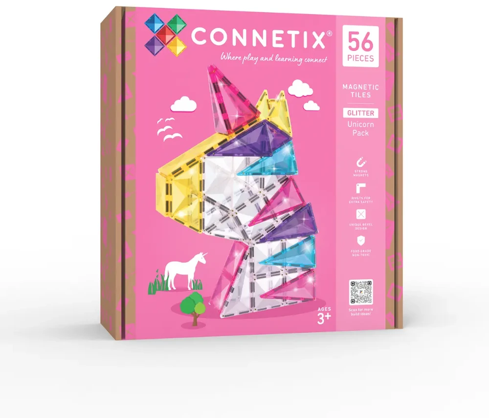 Teka CONNETIX magnetinis konstruktorius 56d. Glitter Unicorn Pack