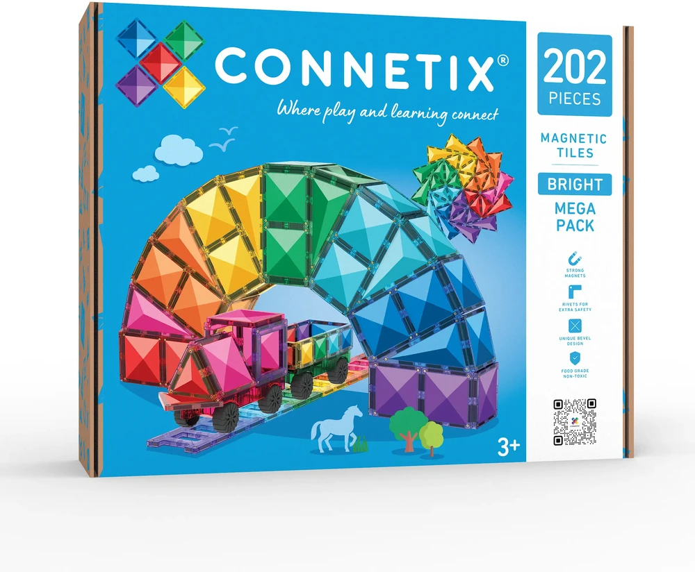 Connetix MEGA Bright rinkinys 202 dalių