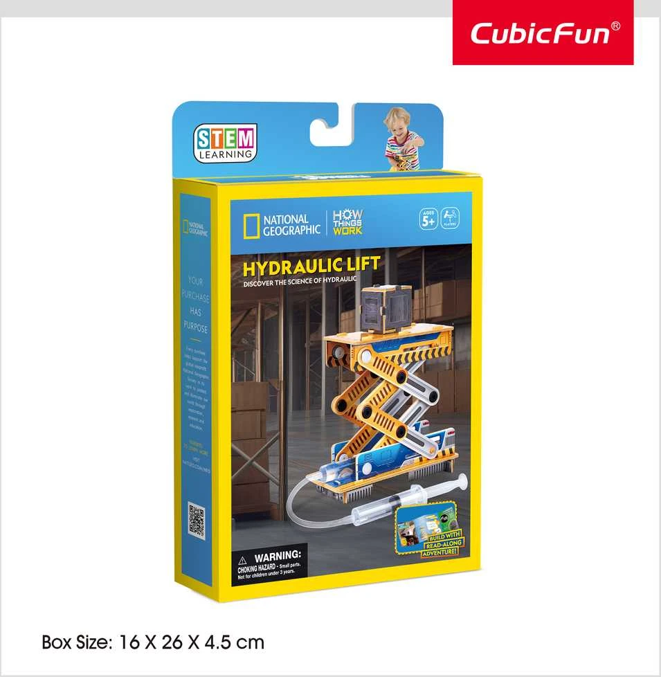 Dėlionė CubicFun CUBIC FUN National Geographic 3D-palapeli "Hidraulinis Keltuvas"