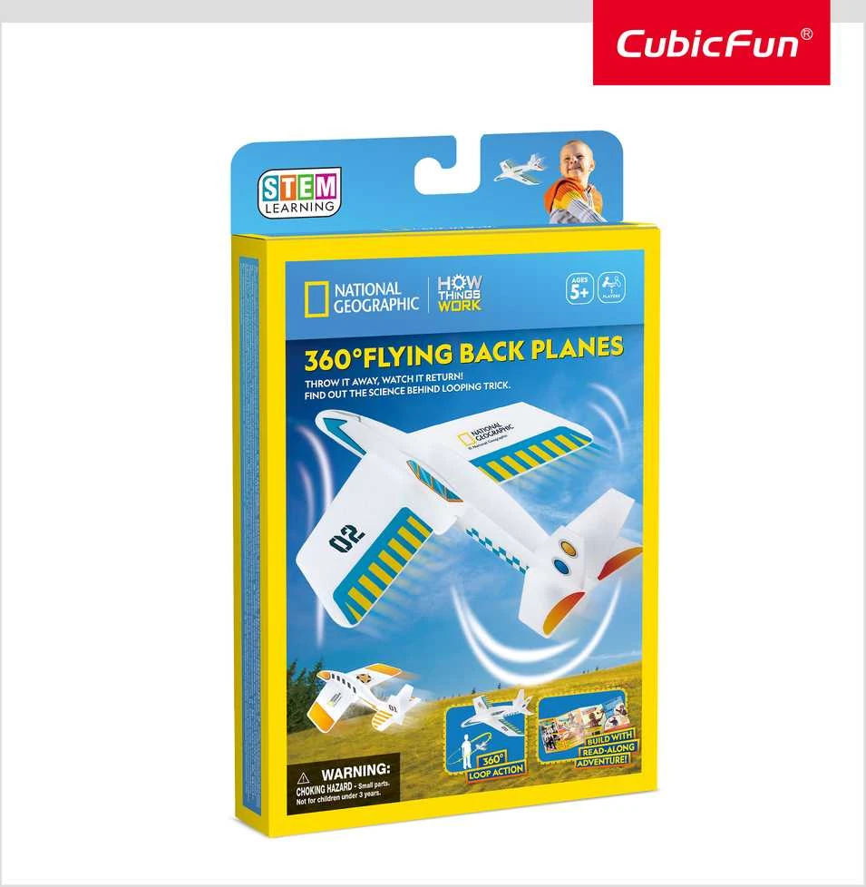 Dėlionė CubicFun CUBIC FUN National Geographic 3D-palapeli "360° Lėktuvėliai Bumerangai"