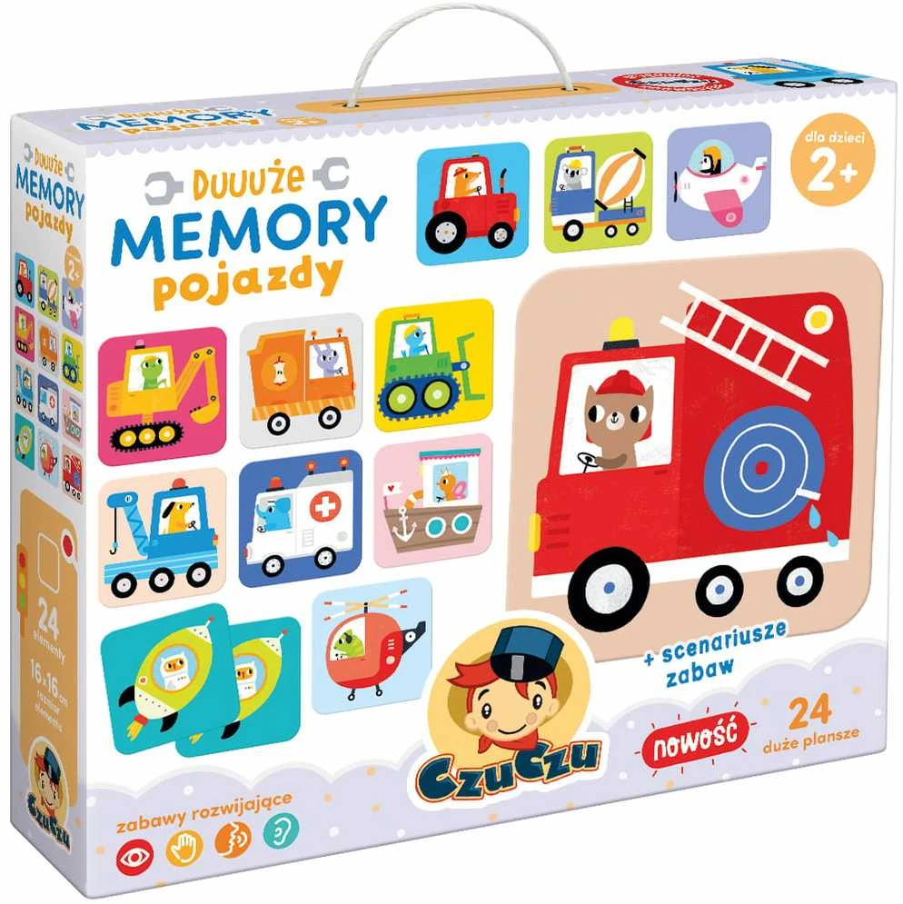 CzuCzu Duuuże Memory Vehicles mokomasis žaidimas ZA4074