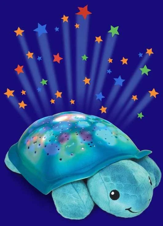 Cloud B Twinkling Twilight Turtle grojantis ir šviečiantis migdukas, mėlynos spalvos