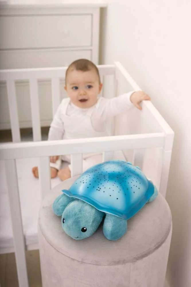 Cloud B Twinkling Twilight Turtle grojantis ir šviečiantis migdukas, mėlynos spalvos