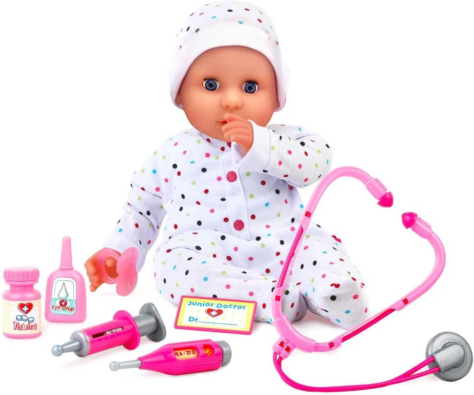 DOLLSWORLD Lėlytės Dolly gydymo rinkinys, 46 cm