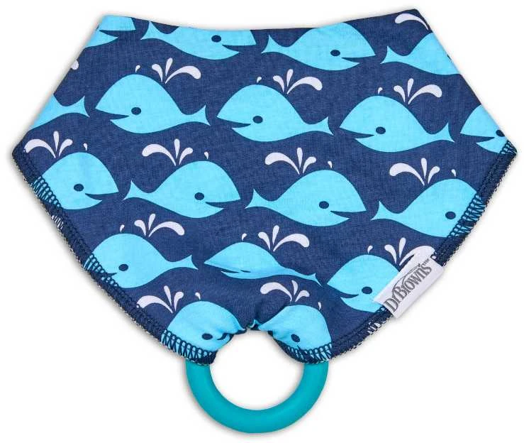 DR. BROWN'S seilinukas kaklaskarė su silikoniniu kramtuku WHALE
