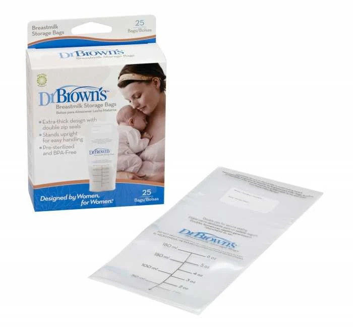 Dr Browns Dr.Browns S4005 Motinos pieno laikymo maišeliai 25 vnt