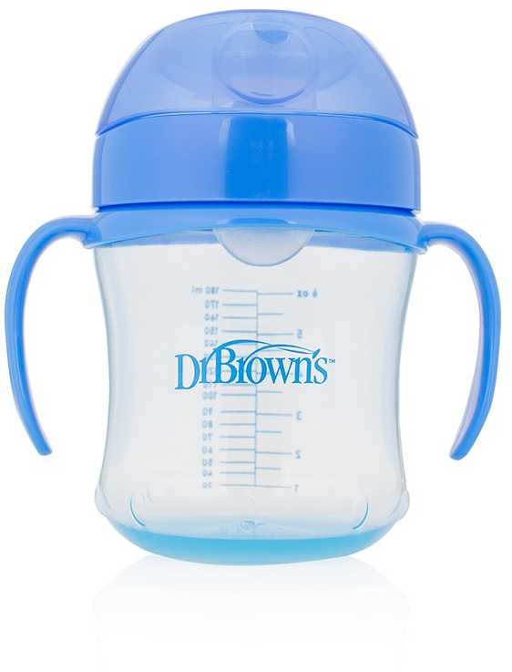 DR.BROWN'S "Dr. Bronw`s" minkštas snapelis pereinamajam puodeliui +6m 180ml