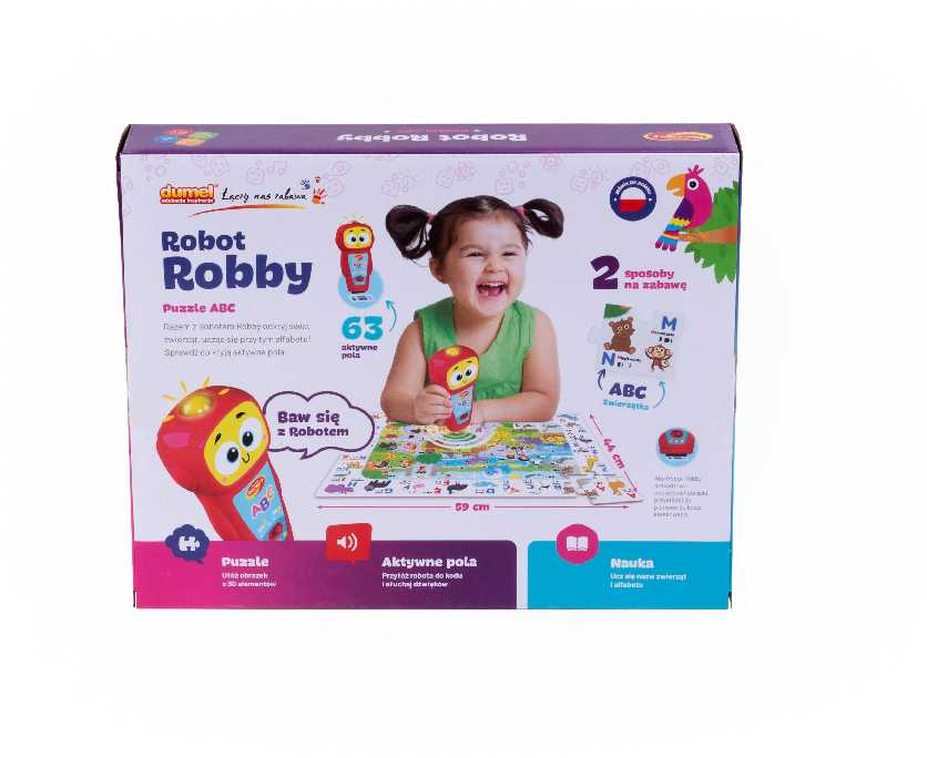 DUMEL DG 82689 Robotas Robby dėlionė ABC