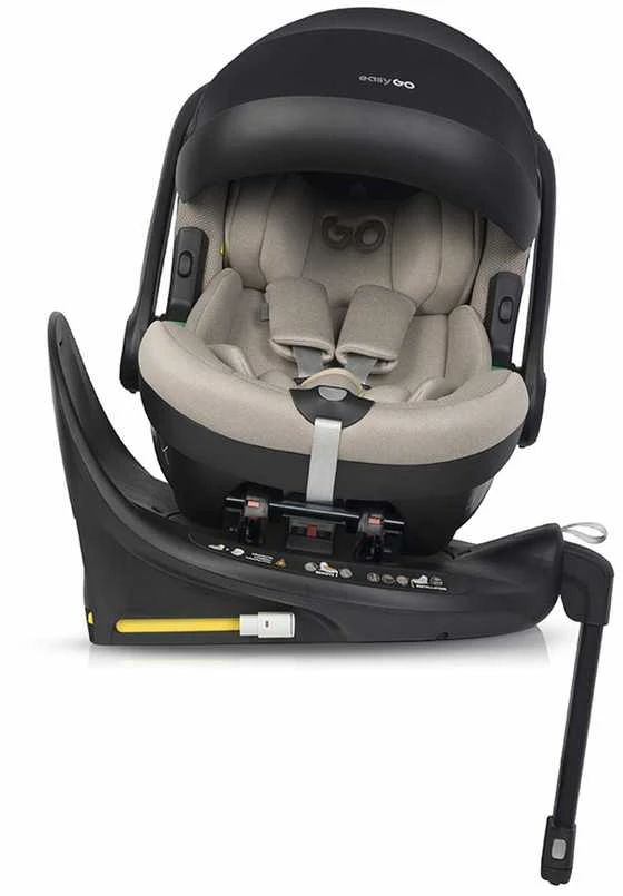 Pasisukanti autokėdutė su isofix baze Easy go Buz Pro I-size 0-13, Taupe