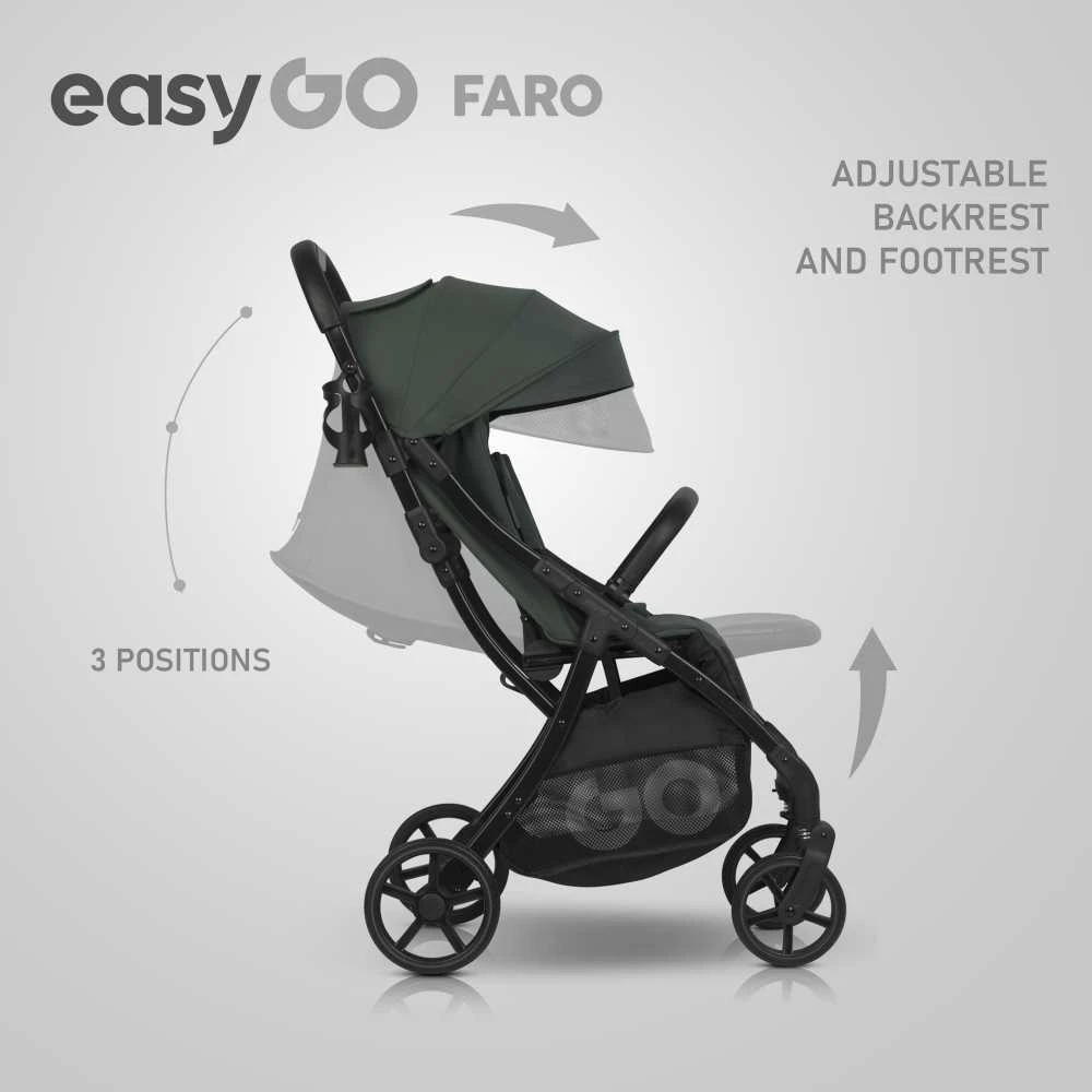 Easy go Kompaktiškas sportinukas Faro, Sage žalias