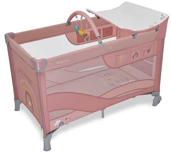 ESPIRO Kelioninė lovelė DREAM 108 rožinė šypsena