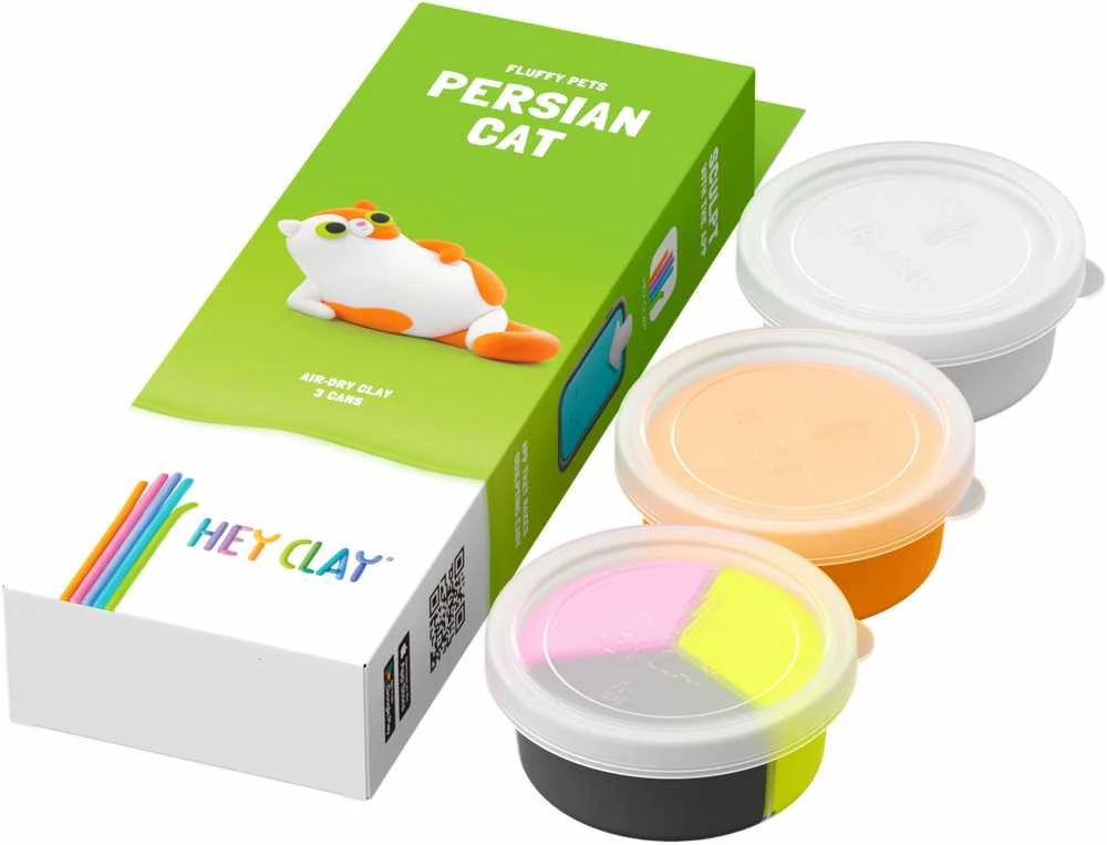 HEY CLAY HCL30113CEE Figūrėlė Pūkuoti augintiniai Persų katė 3 pakuotė