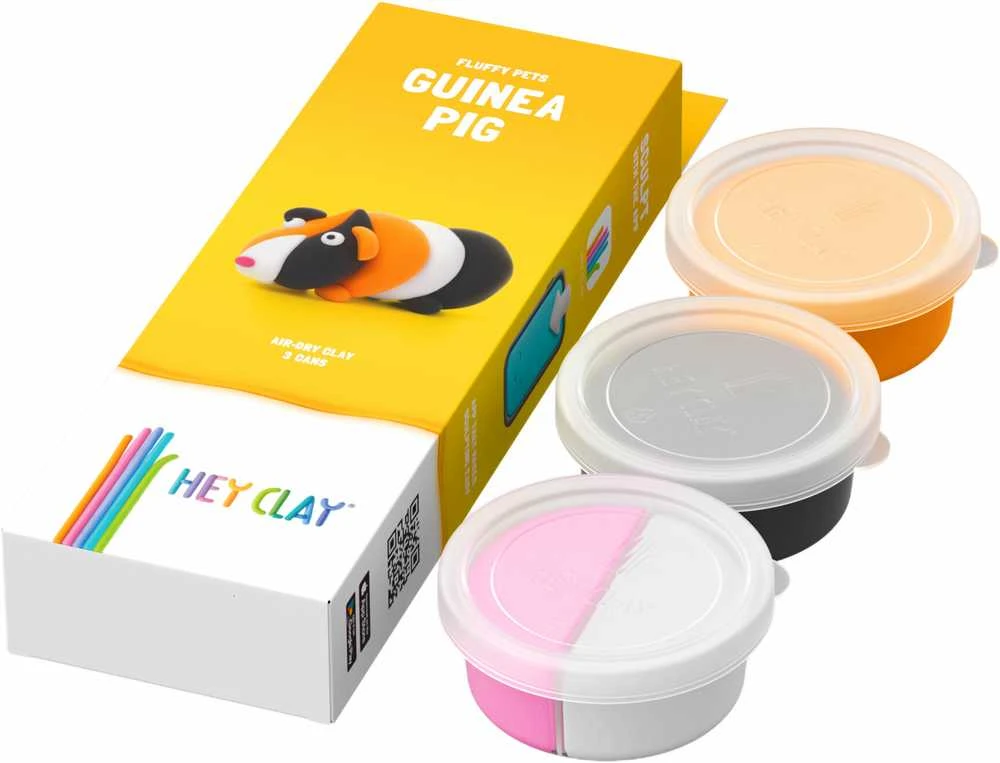 HEY CLAY HCL30114CEE Figūrėlė Pūkuoti gyvūnai Jūrų kiaulytė 3 vnt.