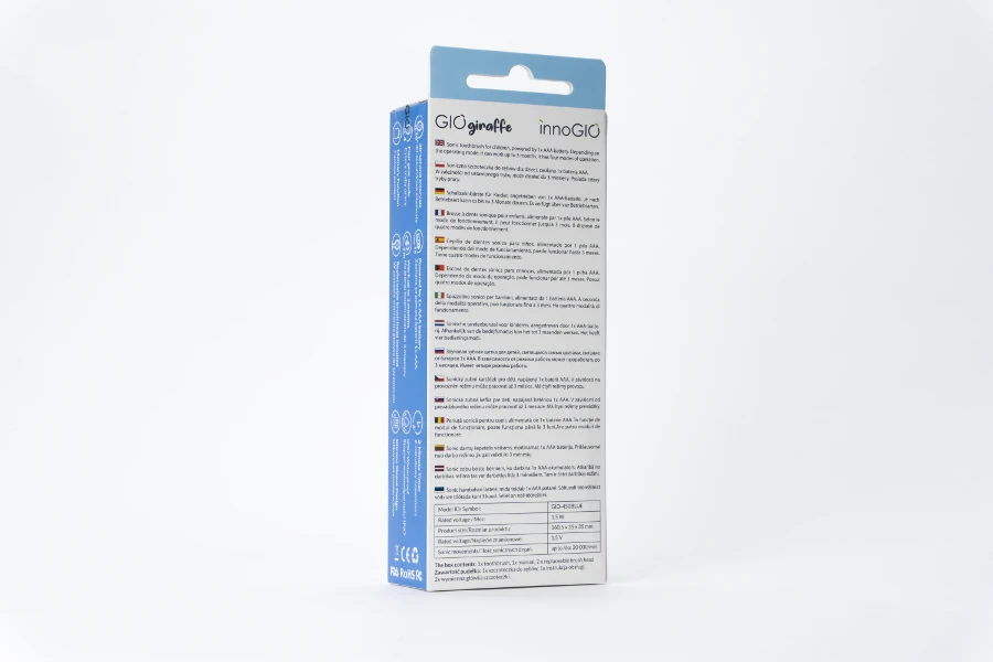 InnoGiO elektrinis dantų šepetėlis žirafa mėlynas GIO-450BLUE