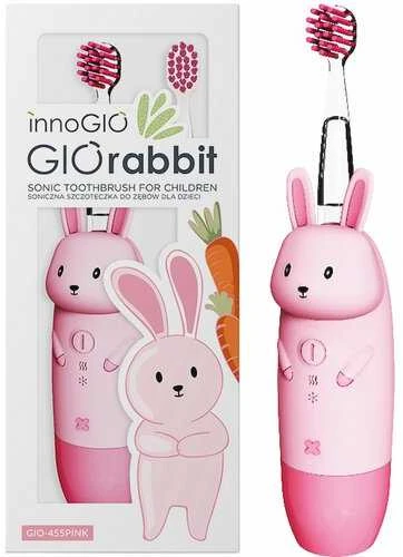 InnoGiO elektrinis dantų šepetėlis triušis rožinis GIO-455PINK