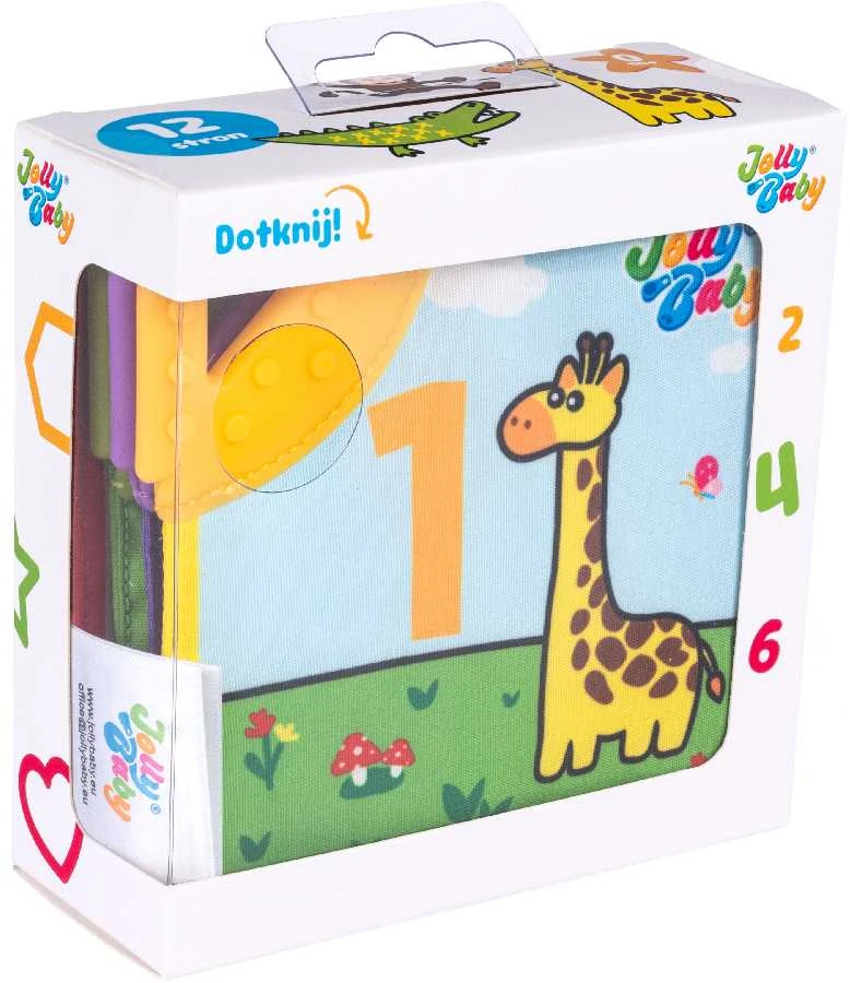 Jollybaby medžiaginė knygelė-kramtukas su žirafa
