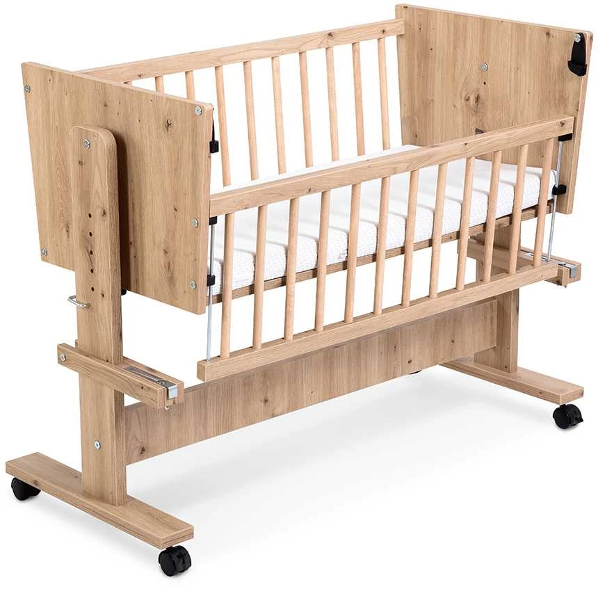 KLUPŚ Miegamoji lovelė 89x40 ZOYA 5in1 ąžuolas